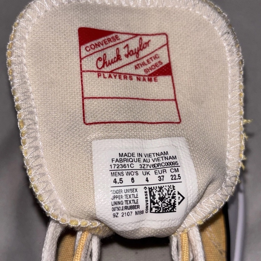Converse Run Star Hike Hi Womens Size 6 Yellow Citron Zest Sneakers - Picture 6 of 9